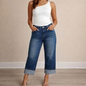 FRYE Amari Wash Cuffed Capri Jeans High Rise Size 12/31 Womens NWT